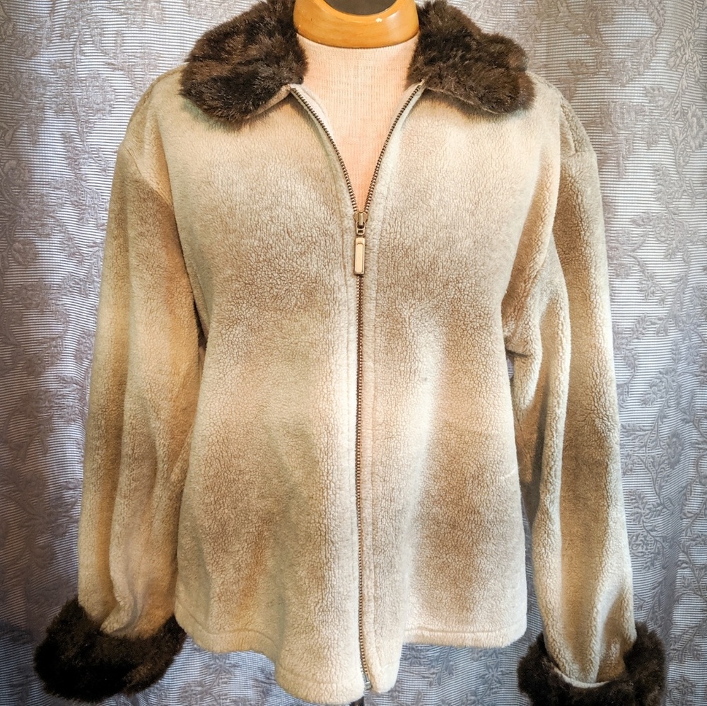 🍂 The Barrage Co Brown & Tan Ombre Fleece Sweater